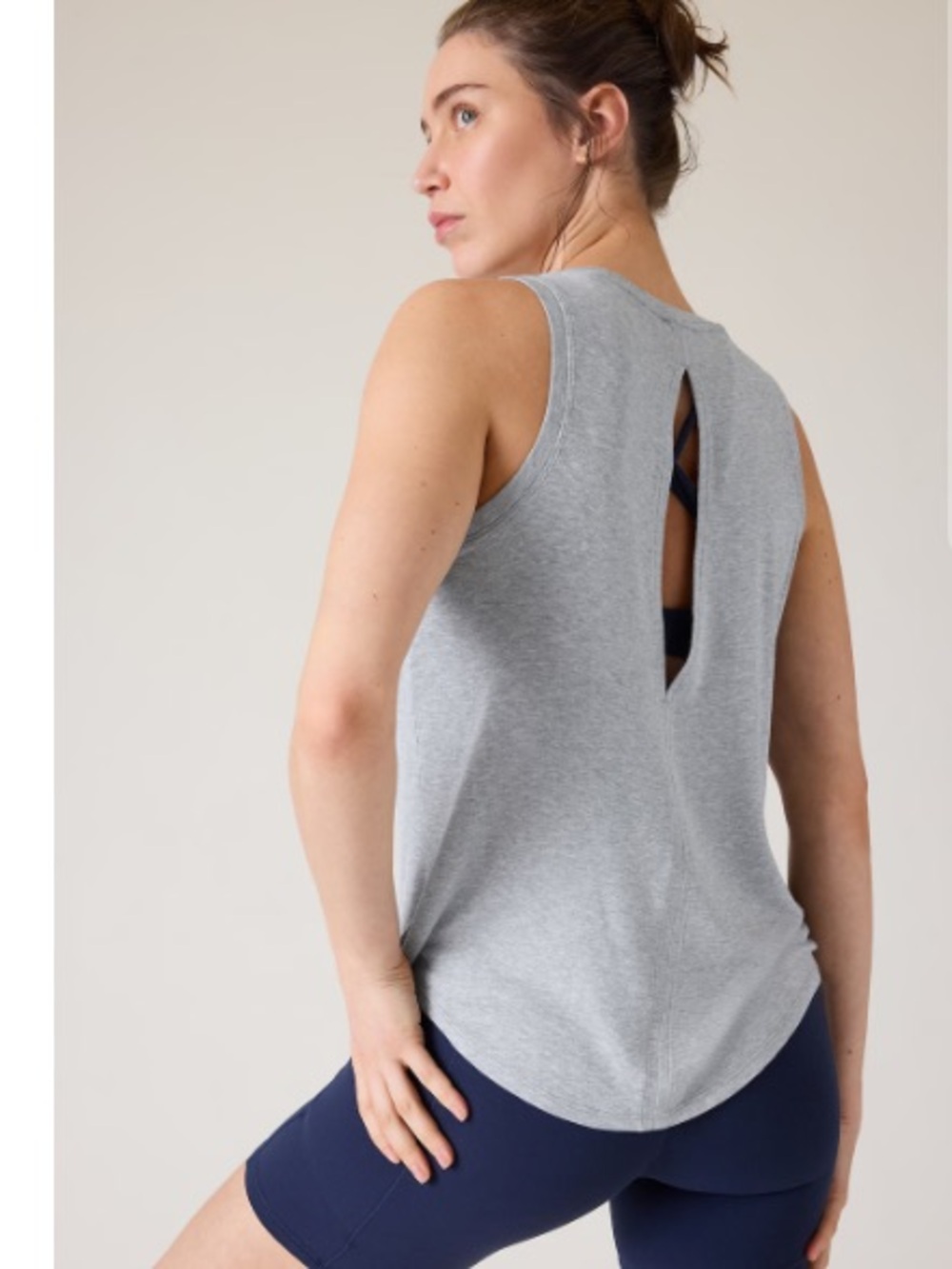 Athleta ribbed with ease open back tank